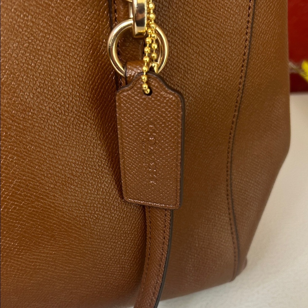 Coach Tan Leather Shoulder Bag - Picture 2 of 10
